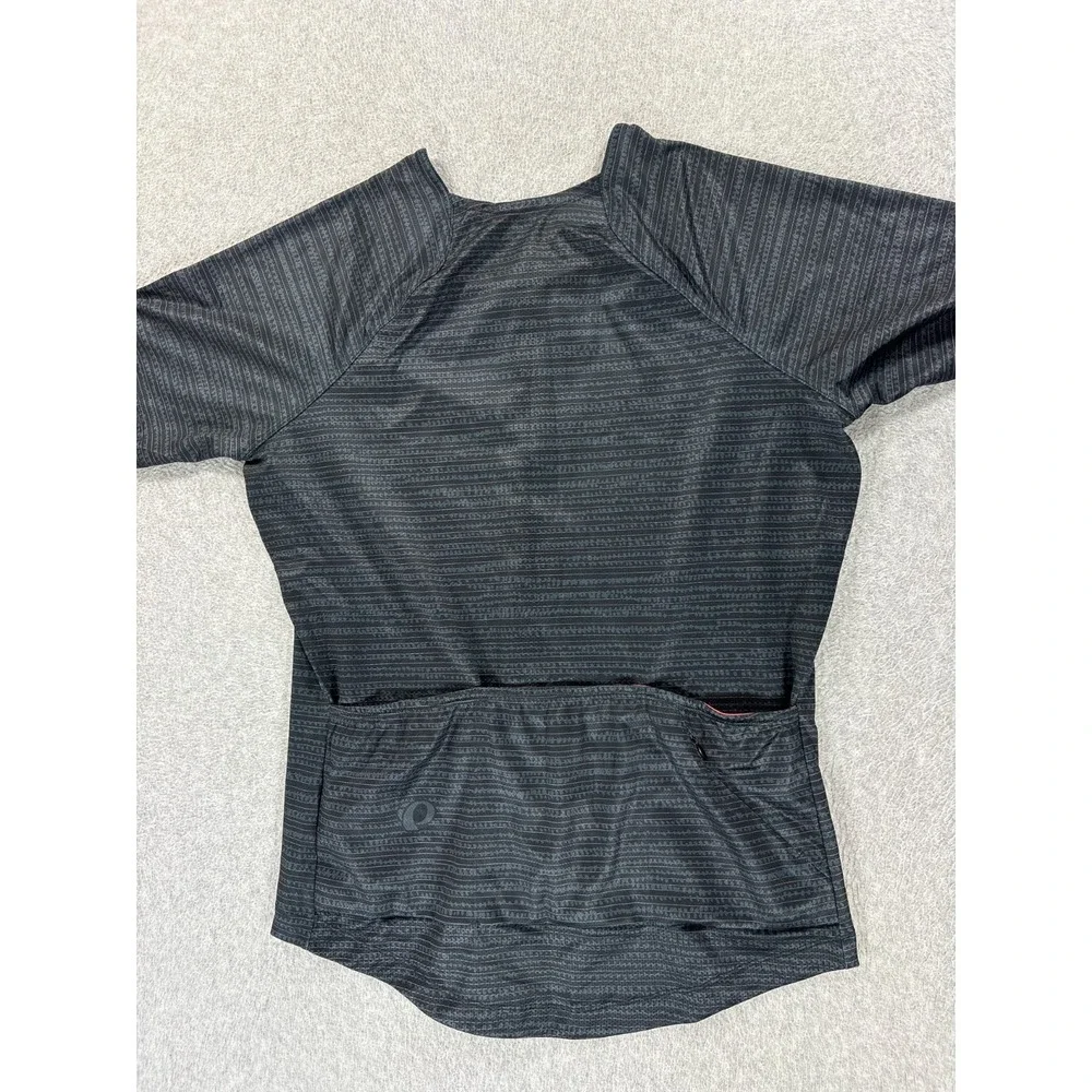Pearl Izumi Full Zip Short Sleeve Cycling Jersey (Women's Large) Gray/Black - Picture 10 of 10